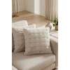 2li Bubble Tavşan Tüyü Vizon Yastık Kırlent Kılıfı Çift Taraflı (43x43) VİZON