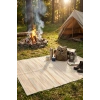 Havuz Plaj Piknik Bahçe Karavan Halısı Hasır Kilim Katlanabilir Halı Balkon Teras Bahçe Kamp Halısı KREM