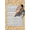 Havuz Plaj Piknik Bahçe Karavan Halısı Hasır Kilim Katlanabilir Halı Balkon Teras Bahçe Kamp Halısı GRİ