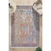 Çok Renkli Bordürlü Vintage Halı Bambu Polyester Oturma Odası Salon Mutfak Halısı 3