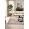 Çok Renkli Bordürlü Vintage Halı Bambu Polyester Oturma Odası Salon Mutfak Halısı 3