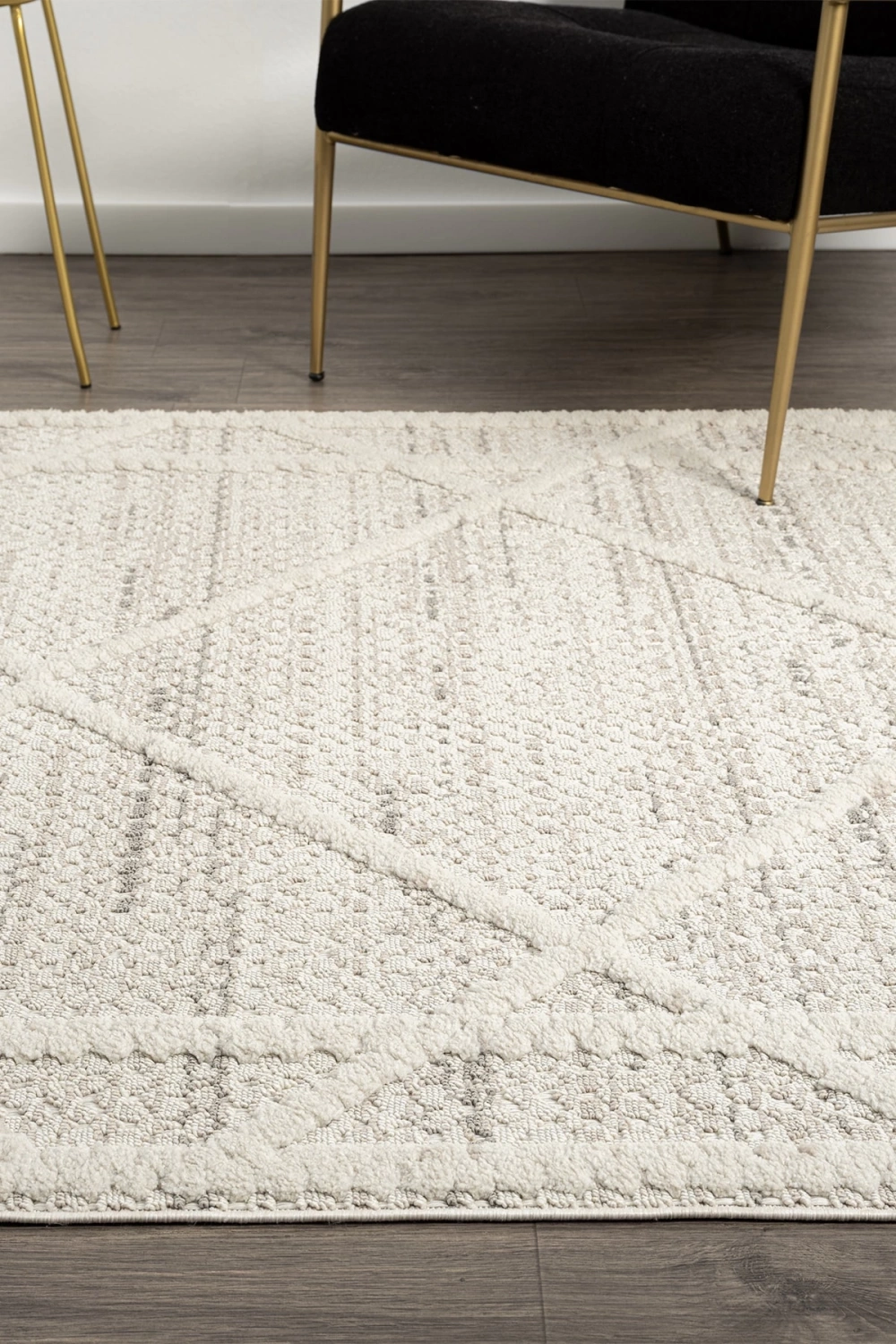 Krem Modern Desen Dokuma Halı Oturma Odası Salon Mutfak Antre Yolluk Halısı