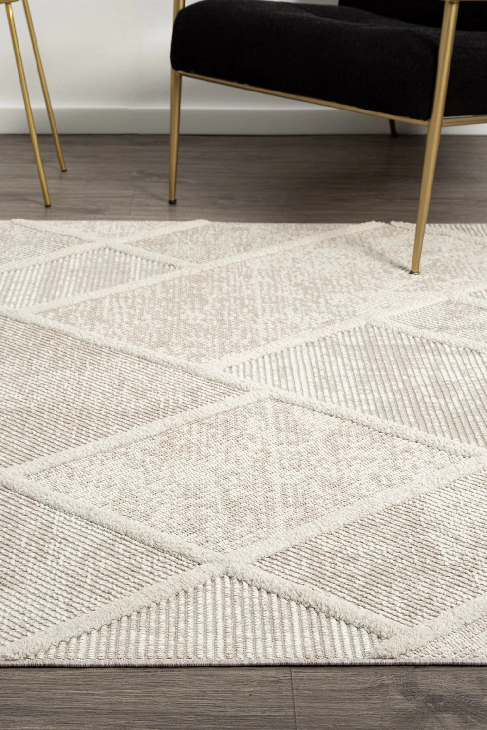 Krem Dokuma Halı Bukleli Yolluk Antre Oturma Odası Salon Mutfak Halısı