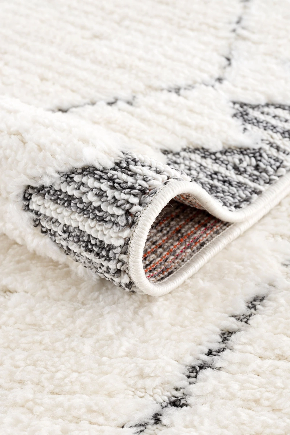 Beyaz Elite Bukleli Yumuşak Peluş Shaggy Dokuma Çocuk Odası Oturma Odası Salon Mutfak Halısı