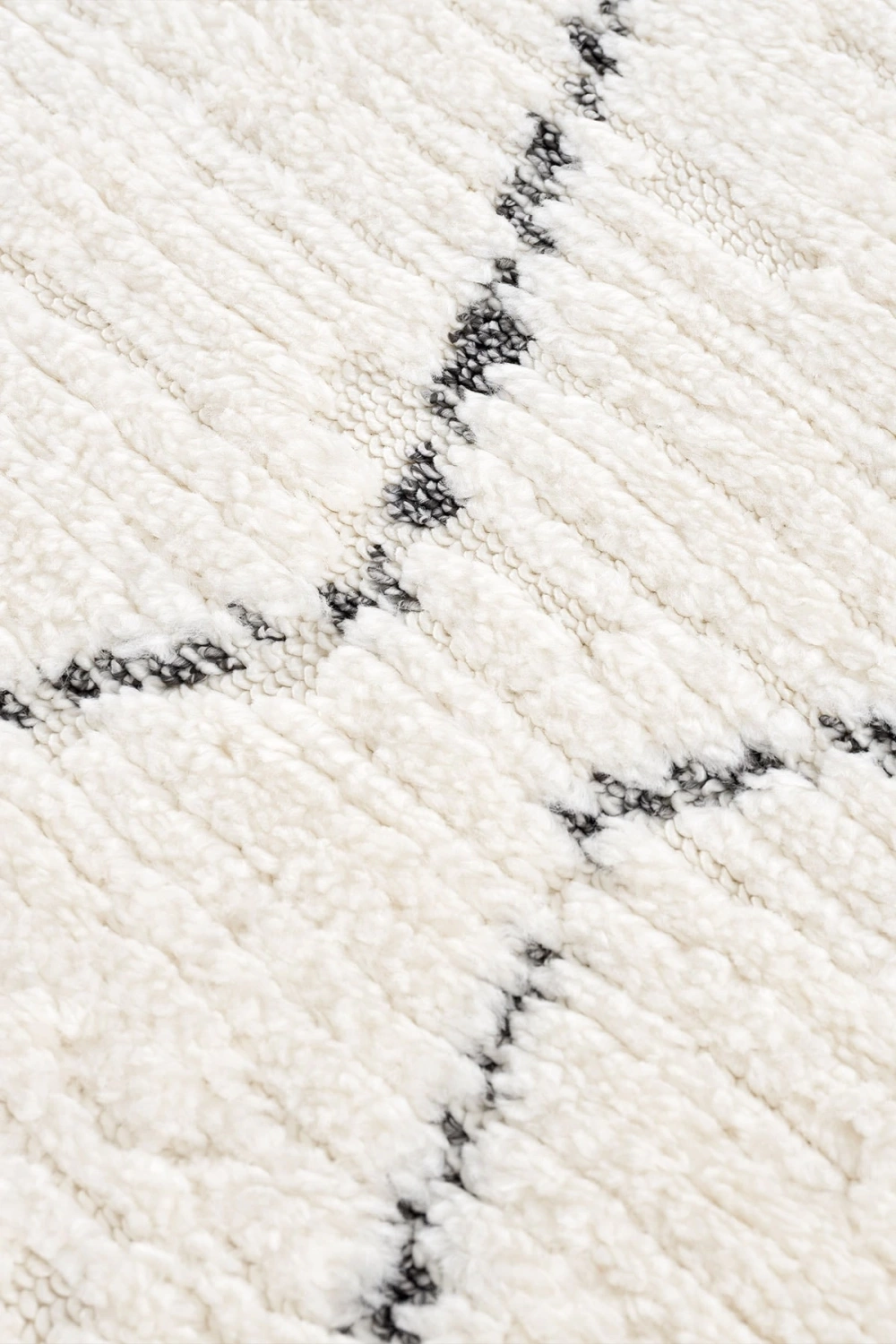 Beyaz Elite Bukleli Yumuşak Peluş Shaggy Dokuma Çocuk Odası Oturma Odası Salon Mutfak Halısı