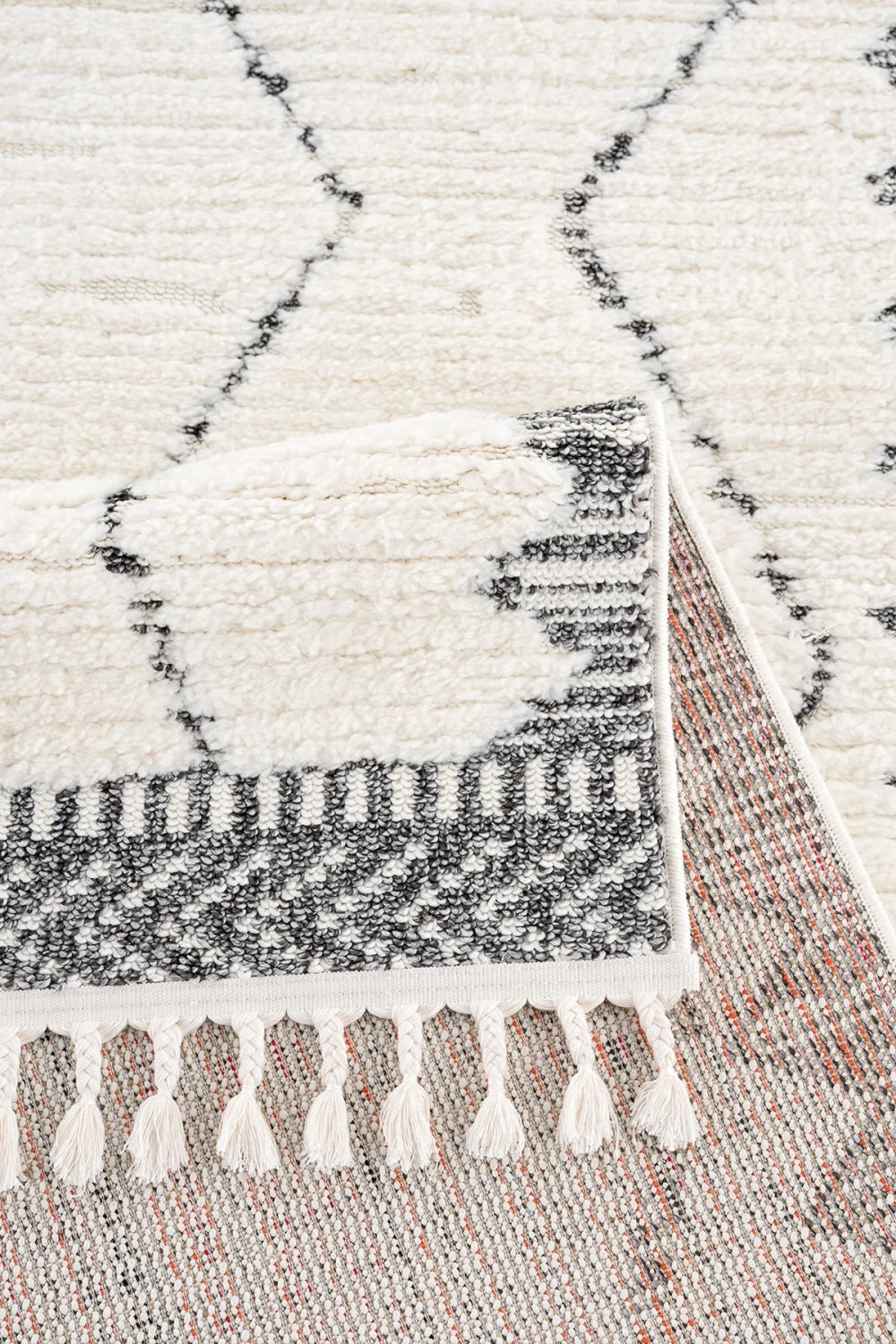 Beyaz Elite Bukleli Yumuşak Peluş Shaggy Dokuma Çocuk Odası Oturma Odası Salon Mutfak Halısı