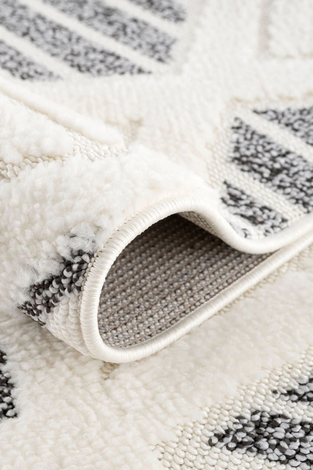 Bukleli Yumuşak Krem Dokuma Halı Çocuk Odası Oturma Odası Salon Mutfak Halısı