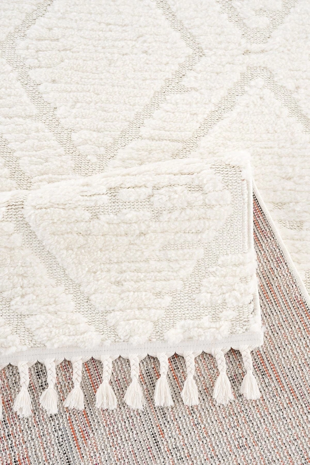 Krem Bukleli Yumuşak Dokuma Halı Yolluk Çocuk Odası Oturma Odası Salon Mutfak Halı