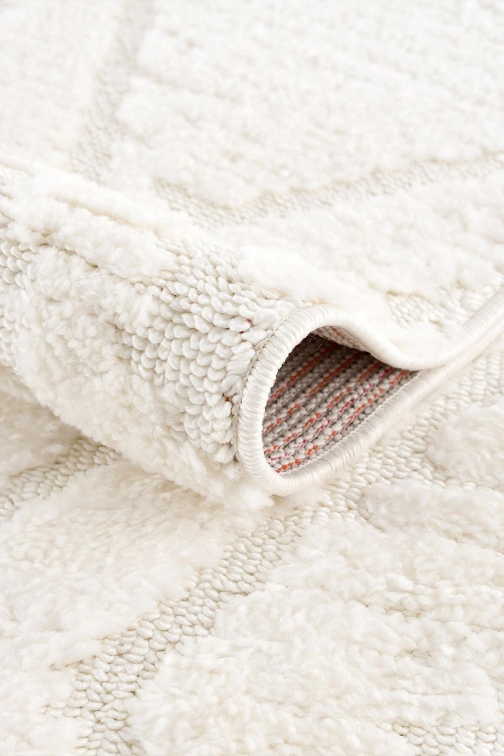 Krem Bukleli Yumuşak Dokuma Halı Yolluk Çocuk Odası Oturma Odası Salon Mutfak Halı