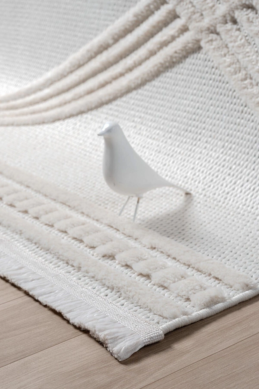 Krem Yumuşak Doku Halı Kilim Yıkanabilir Salon Mutfak Koridor Yolluk Dokuma Makine Halı AYAZ 07