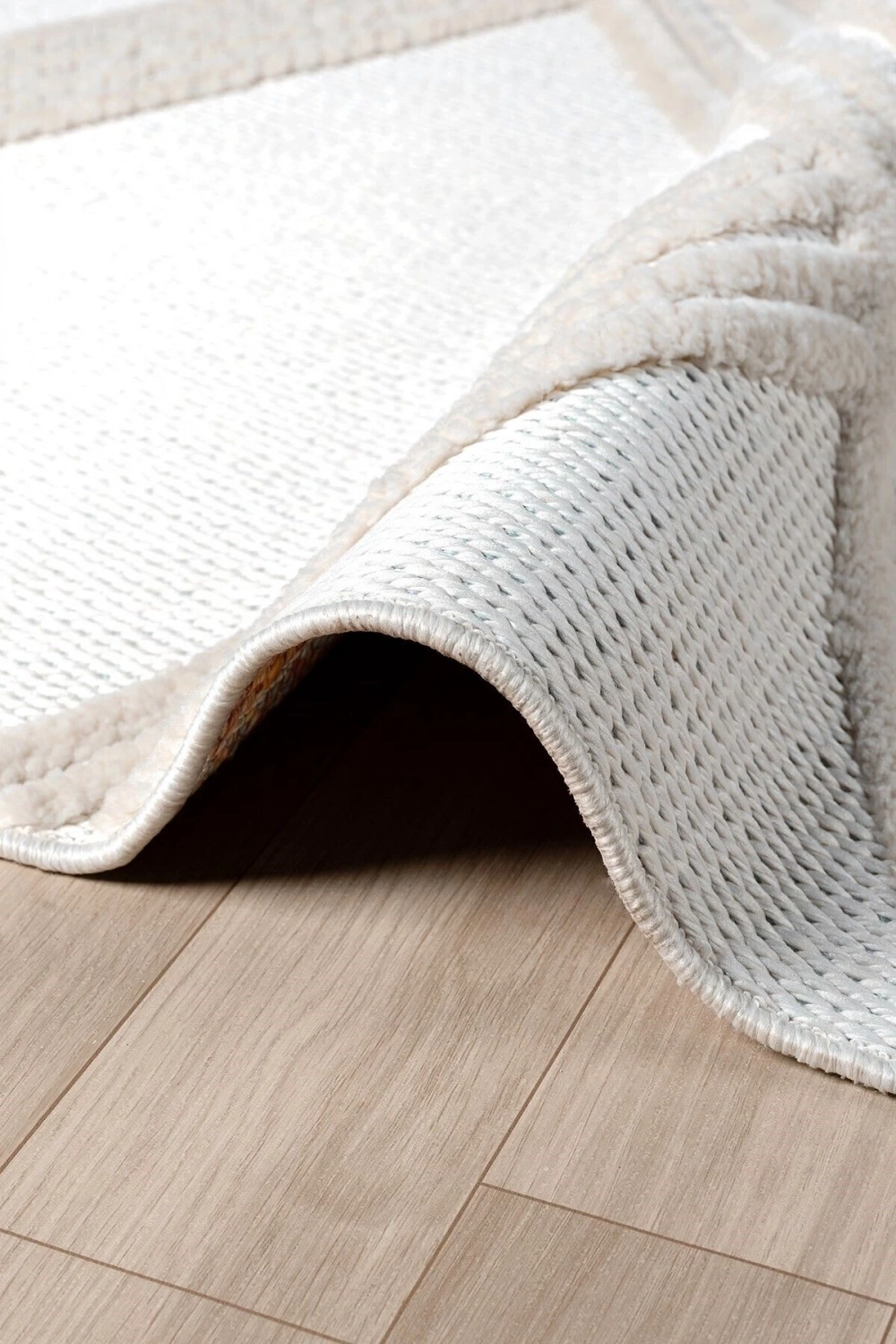 Krem Yumuşak Doku Halı Kilim Yıkanabilir Salon Mutfak Koridor Yolluk Dokuma Makine Halı AYAZ 07