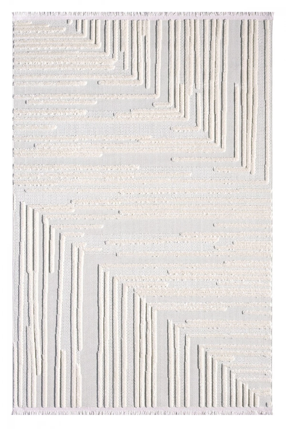 Krem Yumuşak Dokulu Halı Kilim Yıkanabilir Salon Mutfak Koridor Yolluk Dokuma Makine Halısı AYAZ 06