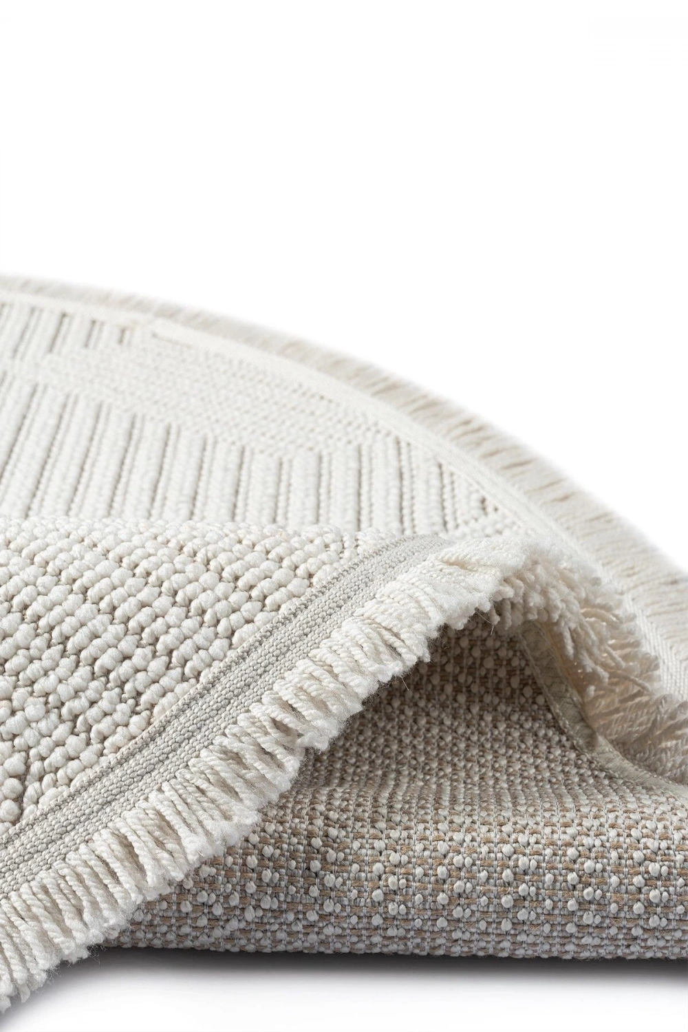 Beyaz Yumuşak Dokulu Daire Halı Kilim Salon Mutfak Koridor Yolluk Dokuma Makine Halısı 001 DAİRE