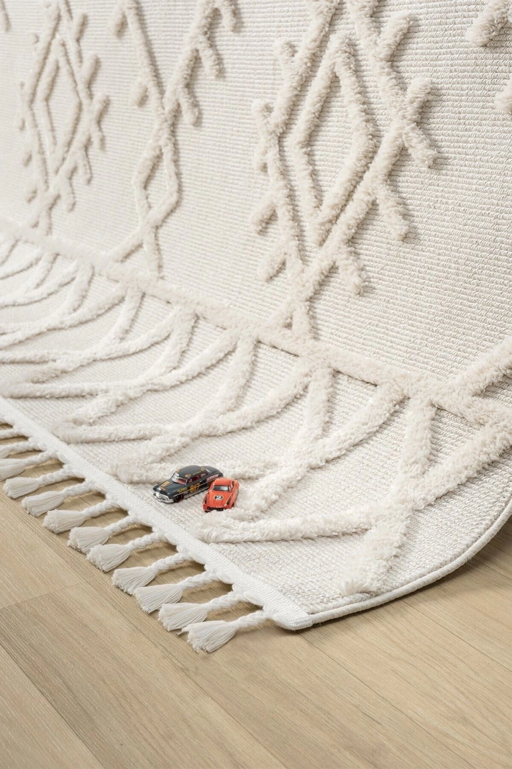 Krem Modern Dokuma Halı Yolluk Antre Oturma Odası Salon Mutfak Halısı