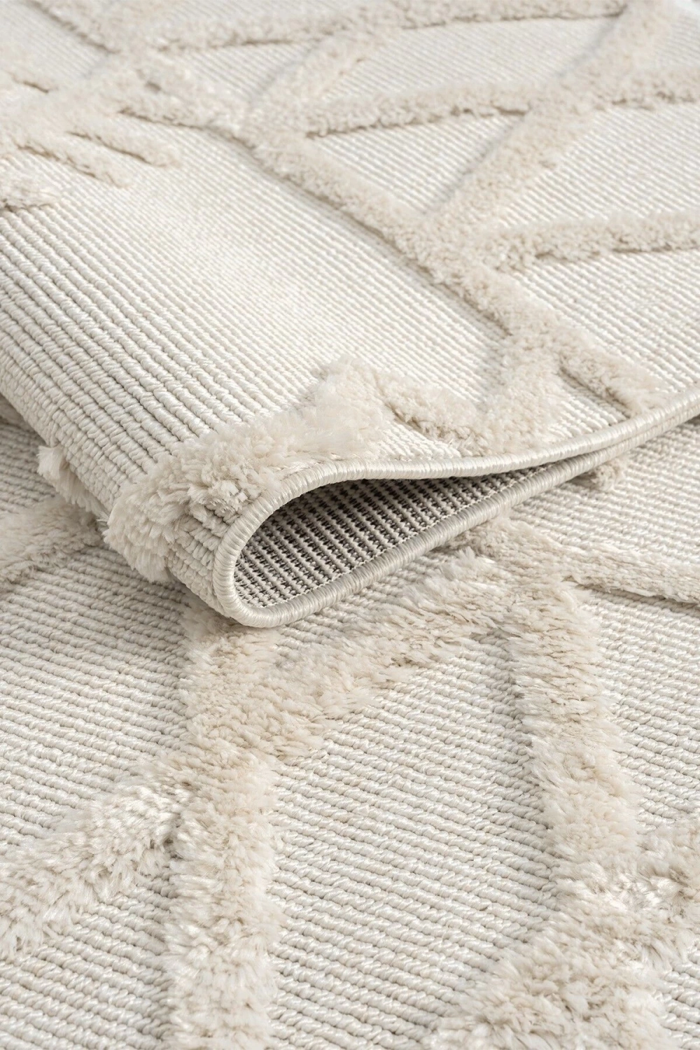 Krem Modern Dokuma Halı Yolluk Antre Oturma Odası Salon Mutfak Halısı