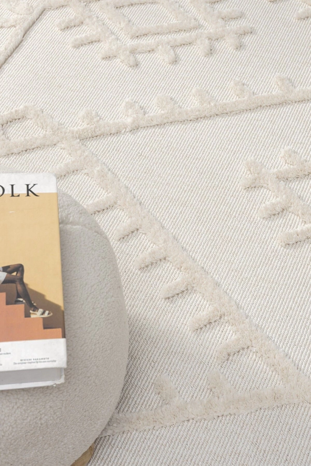 Krem Modern Dokuma Halı Yolluk Antre Oturma Odası Salon Mutfak Halısı