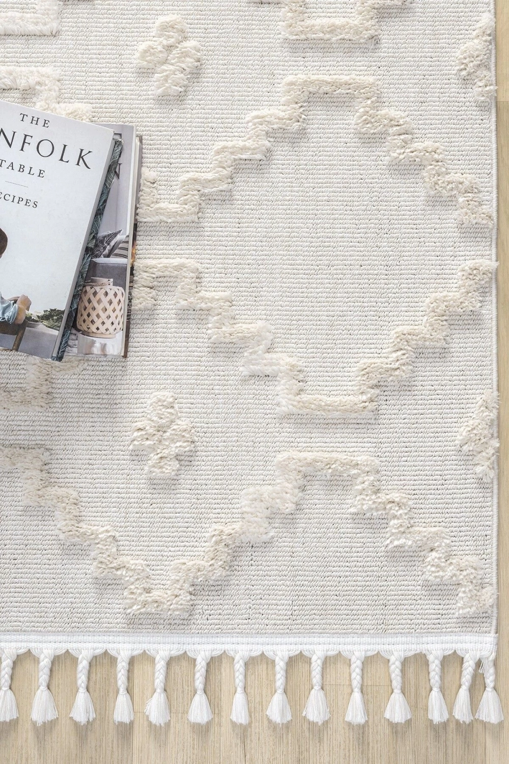 Krem Renk Modern Dokuma Halı Yolluk Antre Oturma Odası Salon Mutfak Halısı