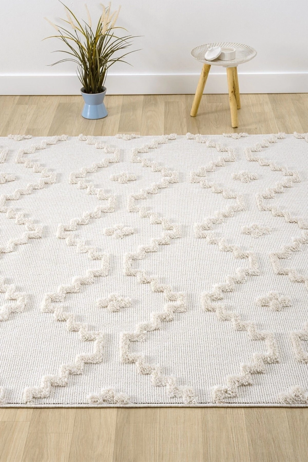 Krem Renk Modern Dokuma Halı Yolluk Antre Oturma Odası Salon Mutfak Halısı