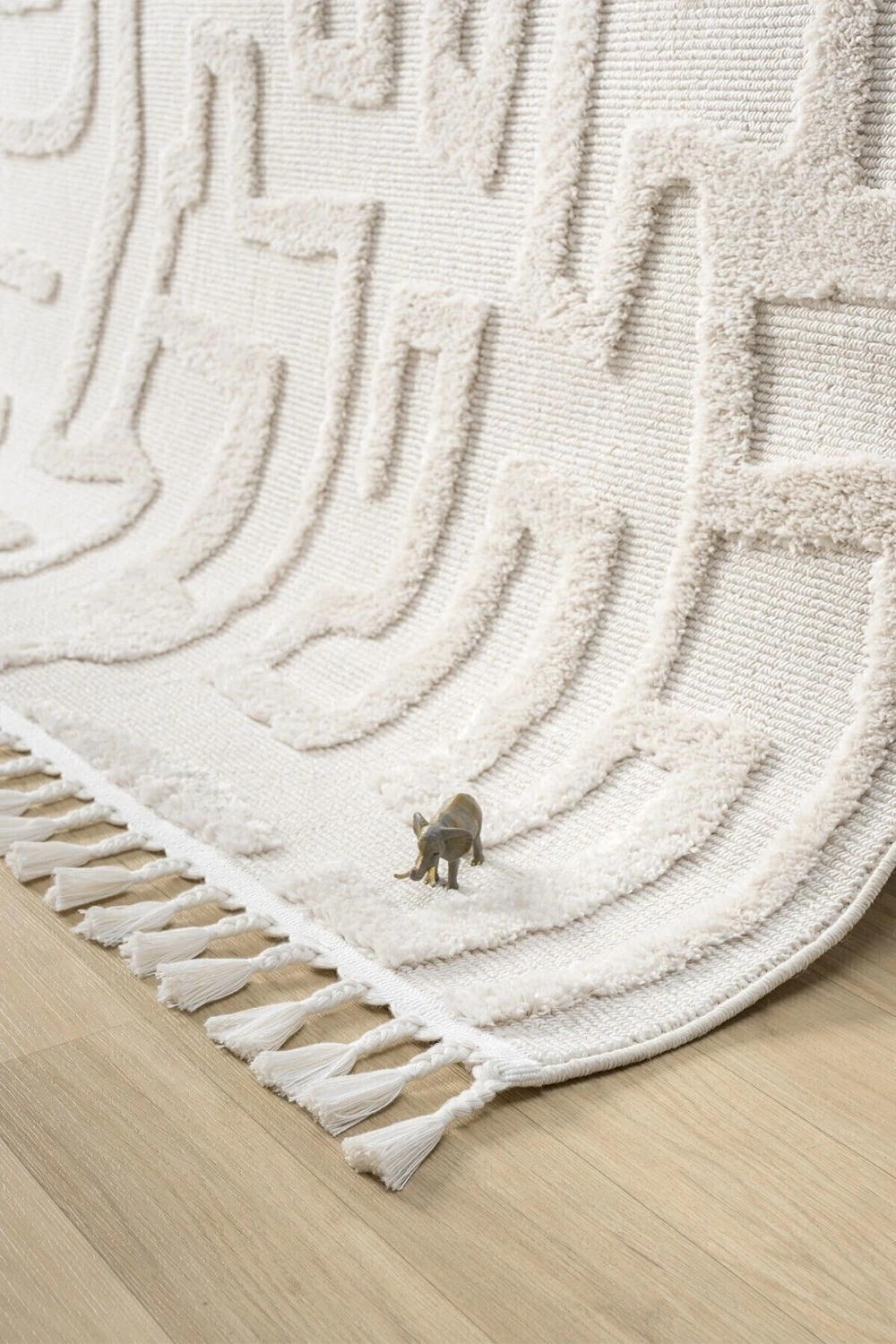 Krem Renk Modern Dokuma Halı Yolluk Antre Oturma Odası Salon Mutfak Halısı