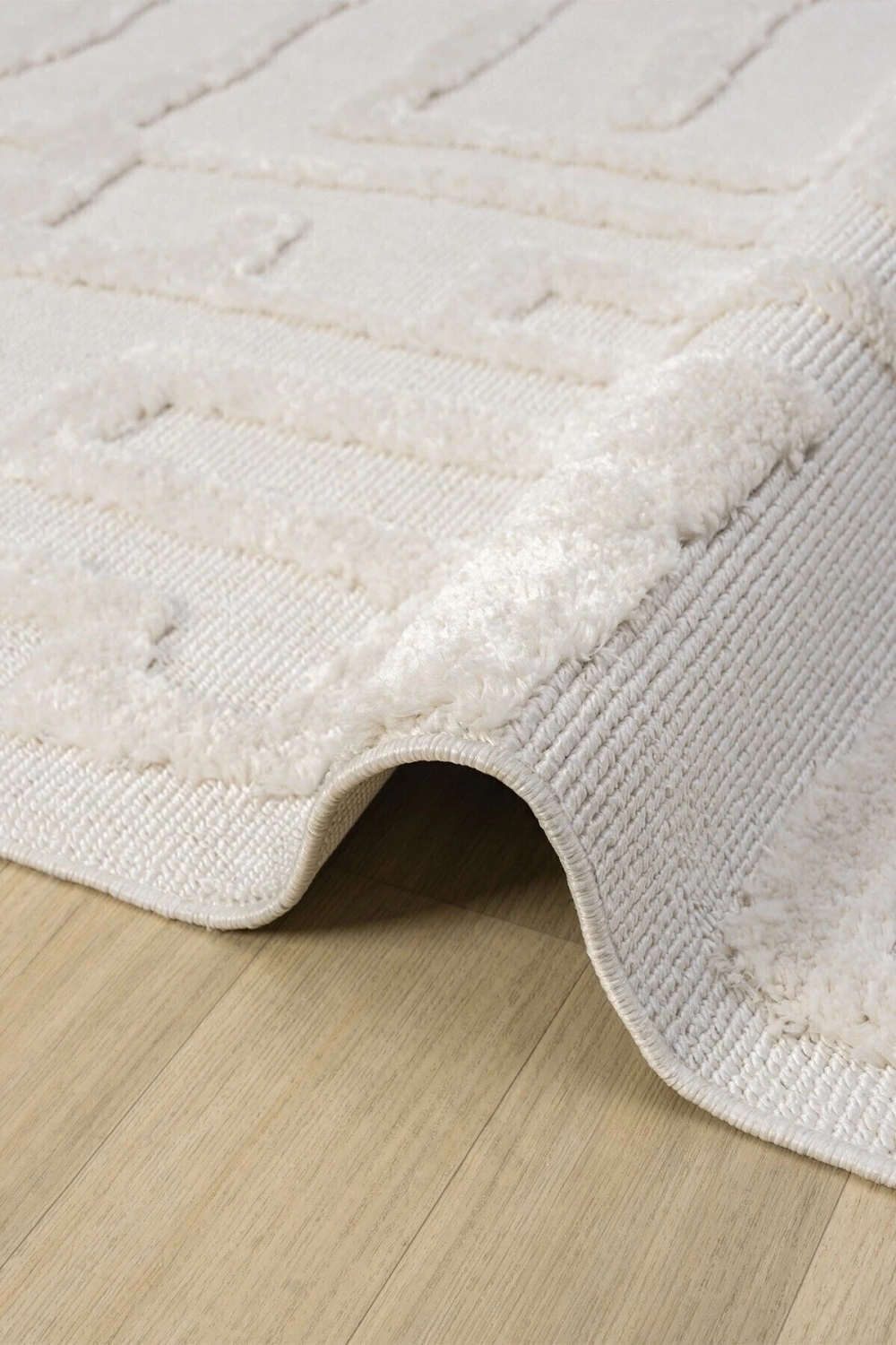 Krem Renk Modern Dokuma Halı Yolluk Antre Oturma Odası Salon Mutfak Halısı