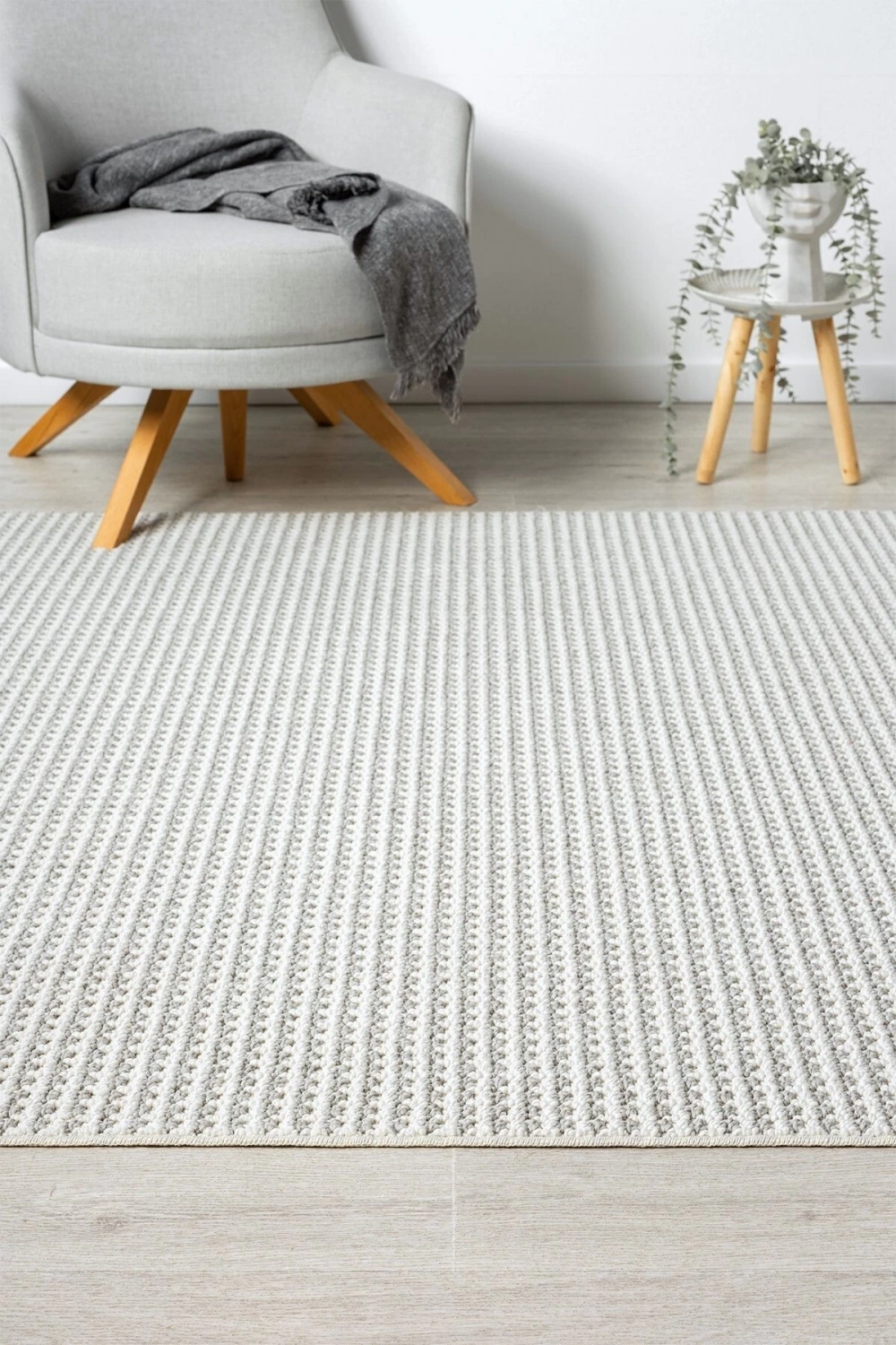 Beyaz Gri Yumuşak Dokulu Halı Kilim Salon Mutfak Koridor Yolluk Dokuma Makine Halısı 0014