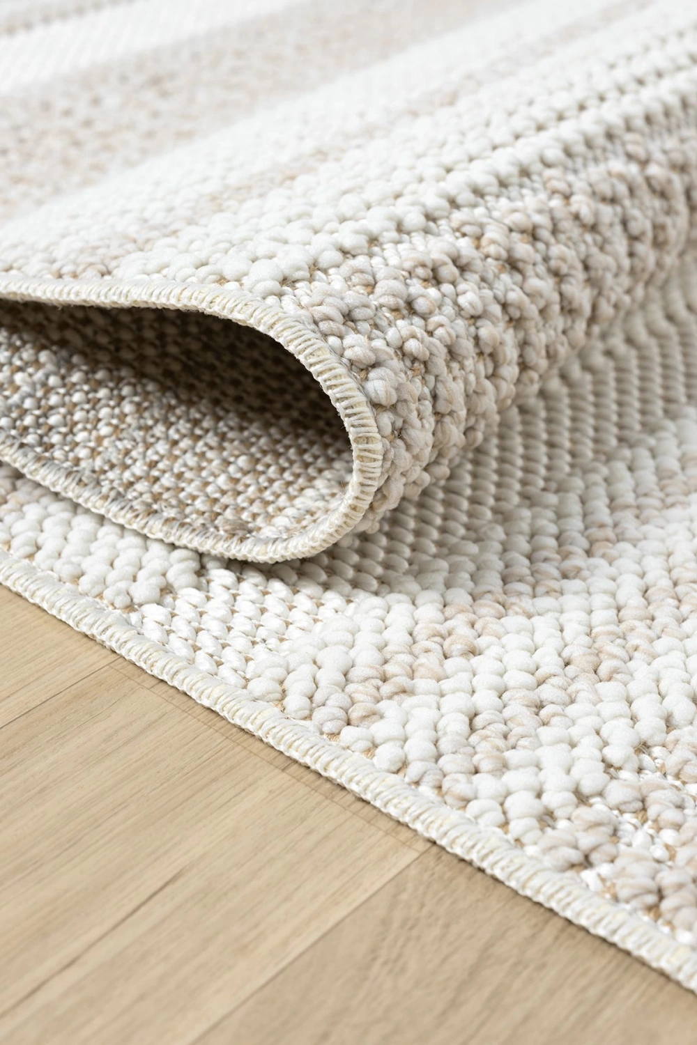 Krem Bej Yumuşak Dokulu Halı Kilim Salon Mutfak Koridor Yolluk Dokuma Makine Halısı 0015