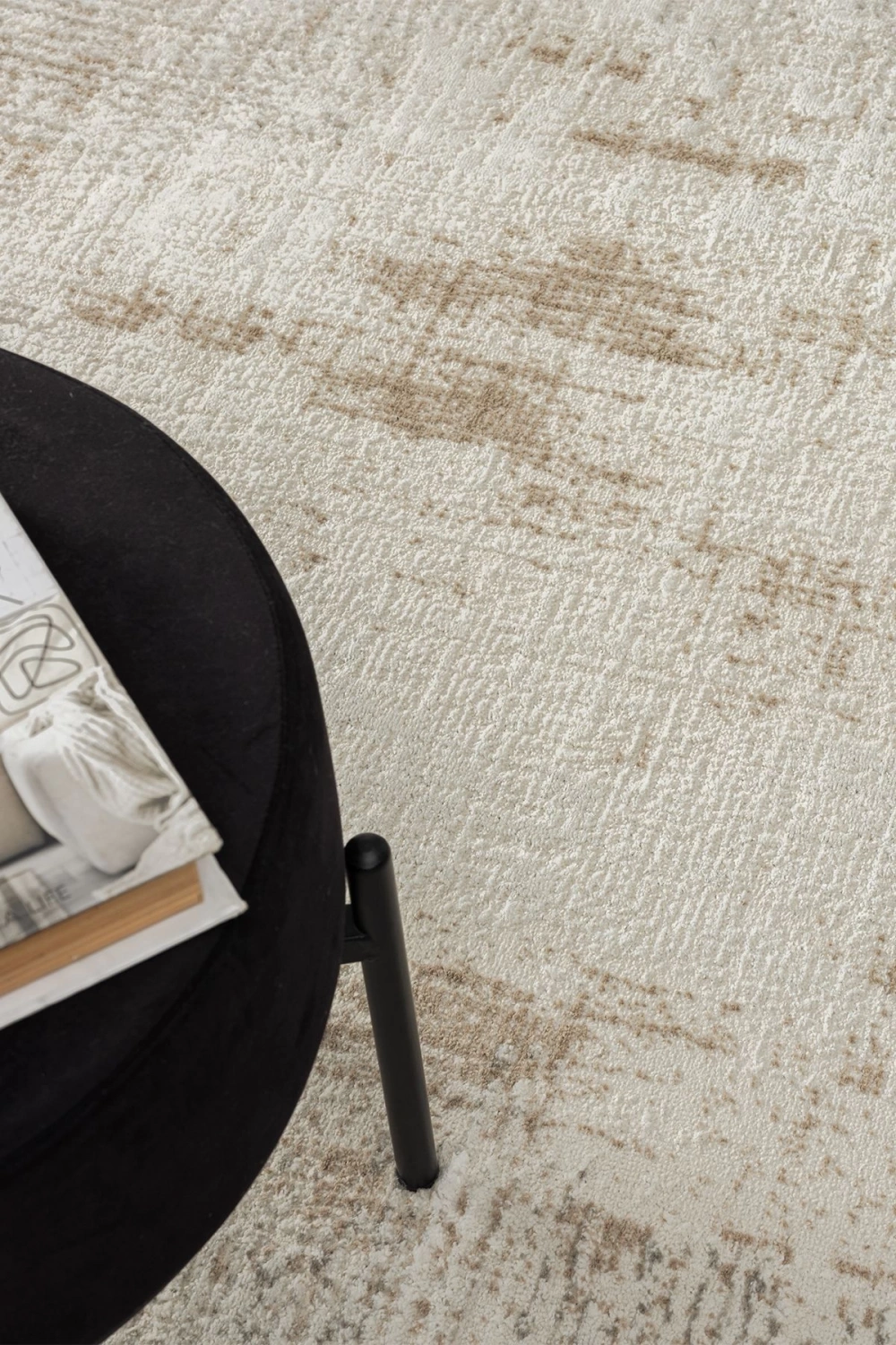 Modern Dokuma Halı Yıkanabilir Yolluk Oturma Odası Halısı Salon Halısı Mutfak Halısı BEJ