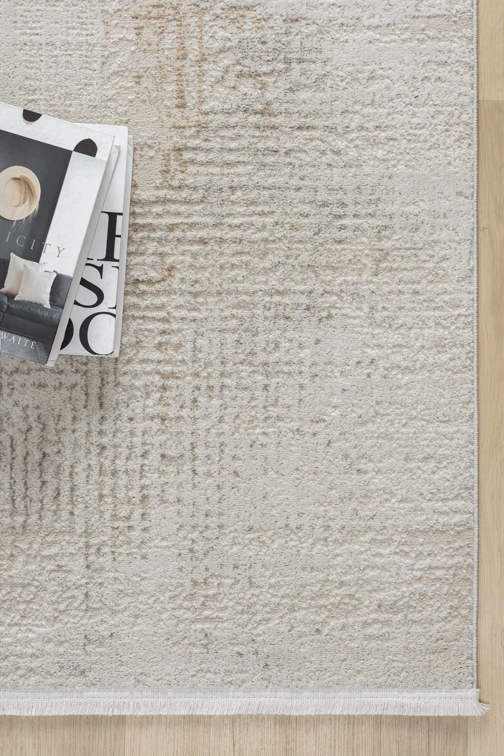 Modern Dokuma Halı Yıkanabilir Yolluk Oturma Odası Halısı Salon Halısı Mutfak Halısı BEJ