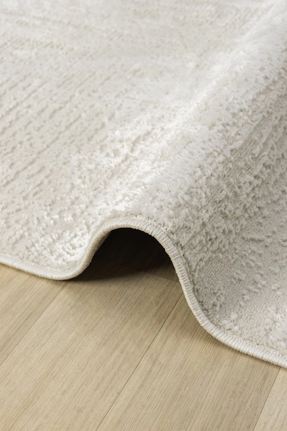 Modern Dokuma Halı Yıkanabilir Yolluk Antre Oturma Odası Halısı Salon Halısı Grimsi BEYAZ