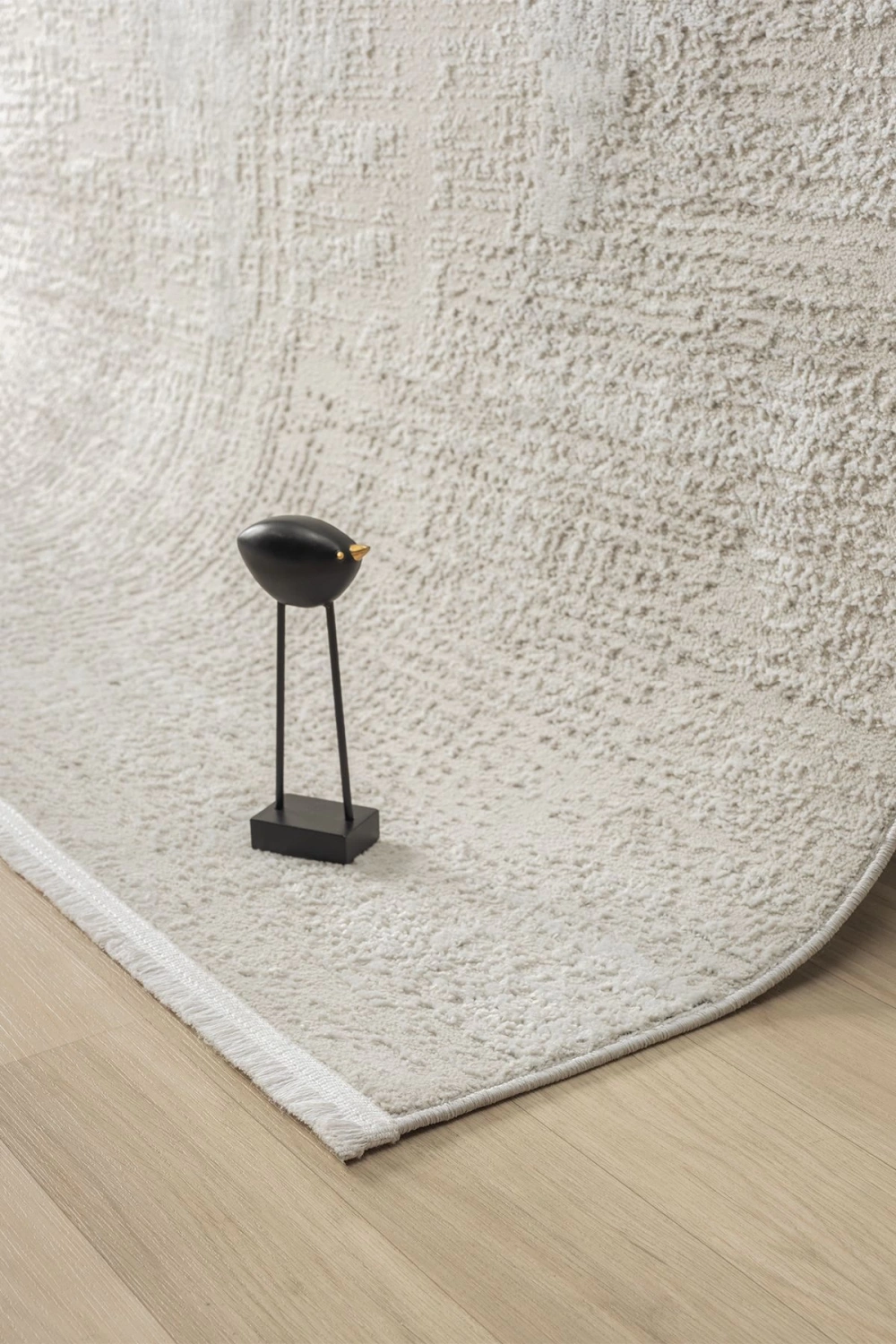 Modern Dokuma Halı Yıkanabilir Yolluk Antre Oturma Odası Halısı Salon Halısı Grimsi BEYAZ