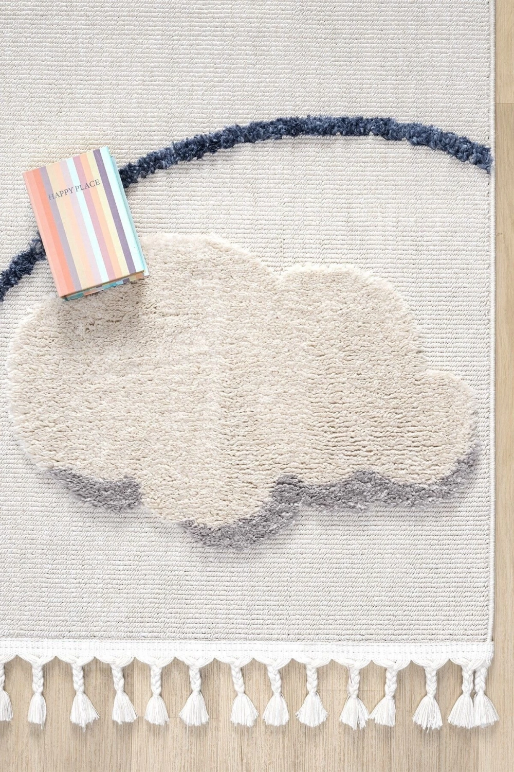 Yumuşak Renkli Bukleli Uçak Figürlü Dokuma Halı Bebek Odası Çocuk Odası Genç Odası Halısı 7