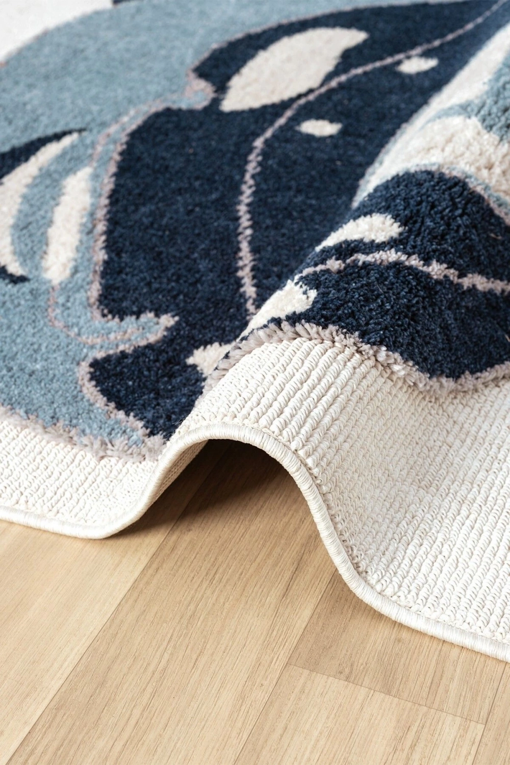 Yumuşak Bukleli Krem Mavi Araba Figürlü Dokuma Halı Bebek Odası Çocuk Odası Genç Odası Halısı 14