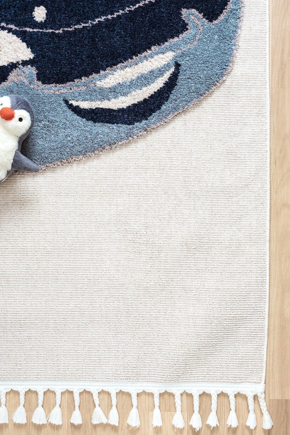 Yumuşak Bukleli Krem Mavi Araba Figürlü Dokuma Halı Bebek Odası Çocuk Odası Genç Odası Halısı 14