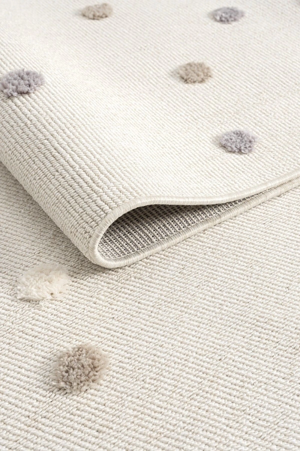 Yumuşak Bukleli Gökkuşağı Ponpon Figürlü Dokuma Halı Bebek Odası Çocuk Odası Genç Odası Halısı 20