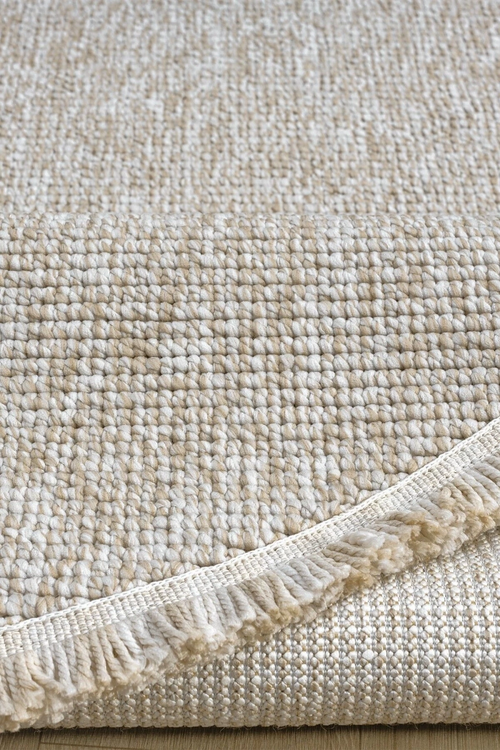 Bej Oval Dokuma Halı Salon Oturma Odası Yatak Odası Koridor Yolluk Halısı BEJ OVAL