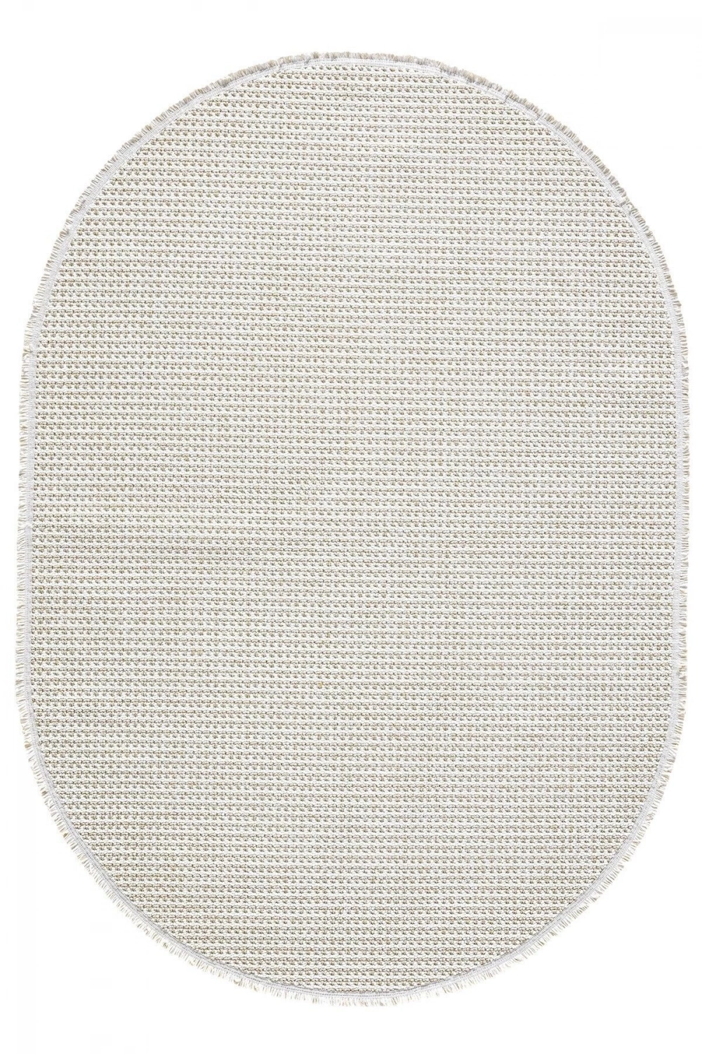 Oval Beyaz Bej Halı Modern Oturma Odası Salon Mutfak Koridor Antre Balkon Çocuk Odası Halısı 006