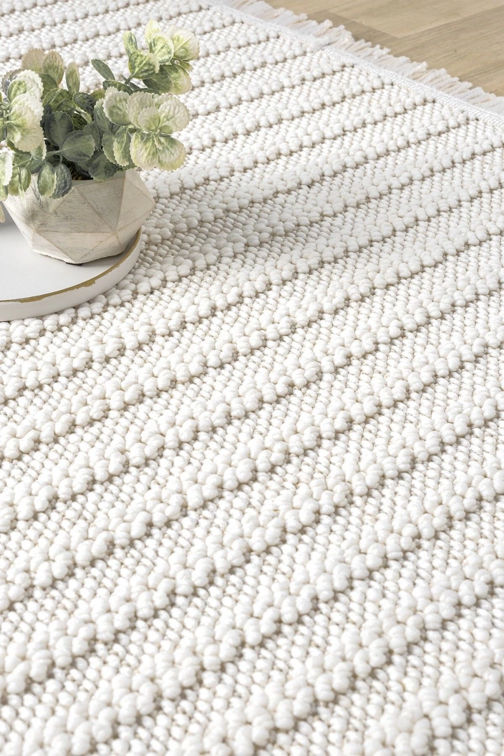 Oval Beyaz Halı Modern Oturma Odası Salon Mutfak Koridor Antre Balkon Çocuk Odası Halısı 004