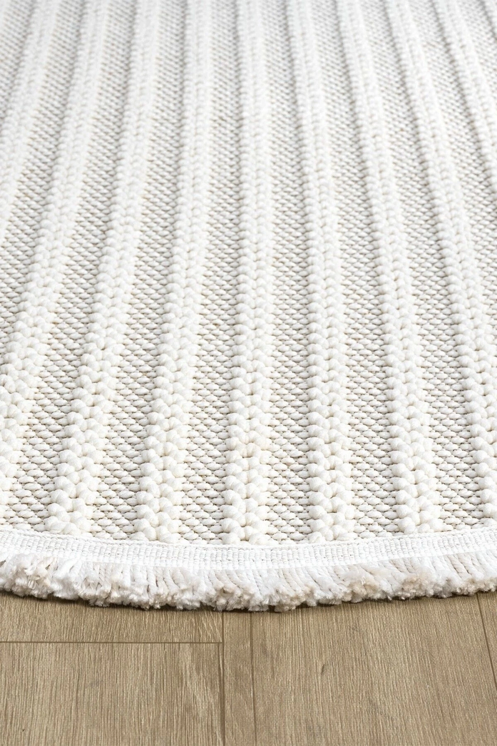 Oval Beyaz Halı Modern Oturma Odası Salon Mutfak Koridor Antre Balkon Çocuk Odası Halısı 004