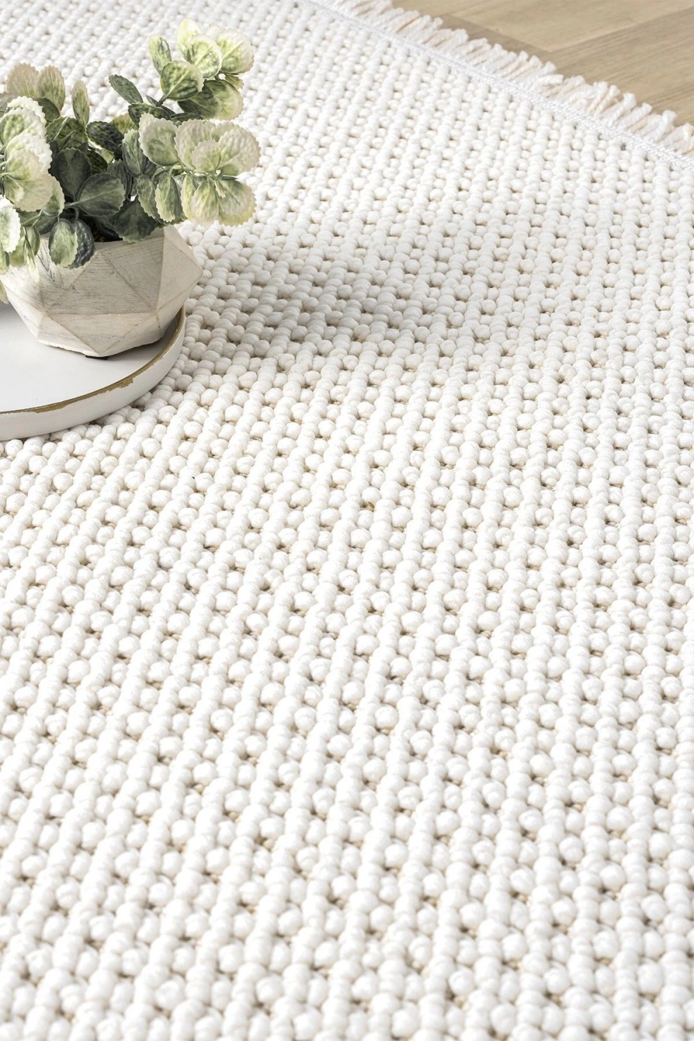 Oval Beyaz Halı Modern Oturma Odası Salon Mutfak Koridor Antre Balkon Çocuk Odası Halısı 007