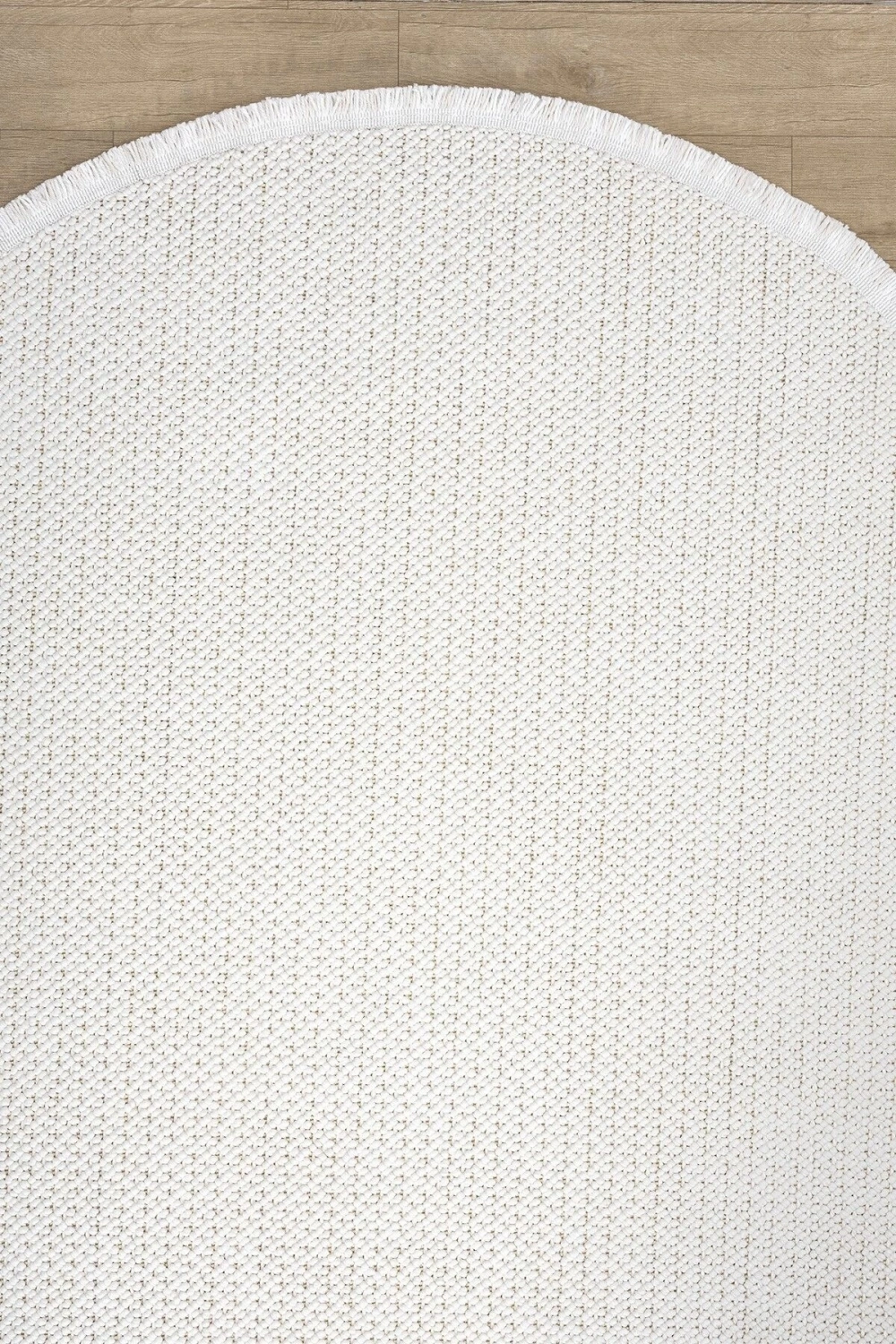 Oval Beyaz Halı Modern Oturma Odası Salon Mutfak Koridor Antre Balkon Çocuk Odası Halısı 007