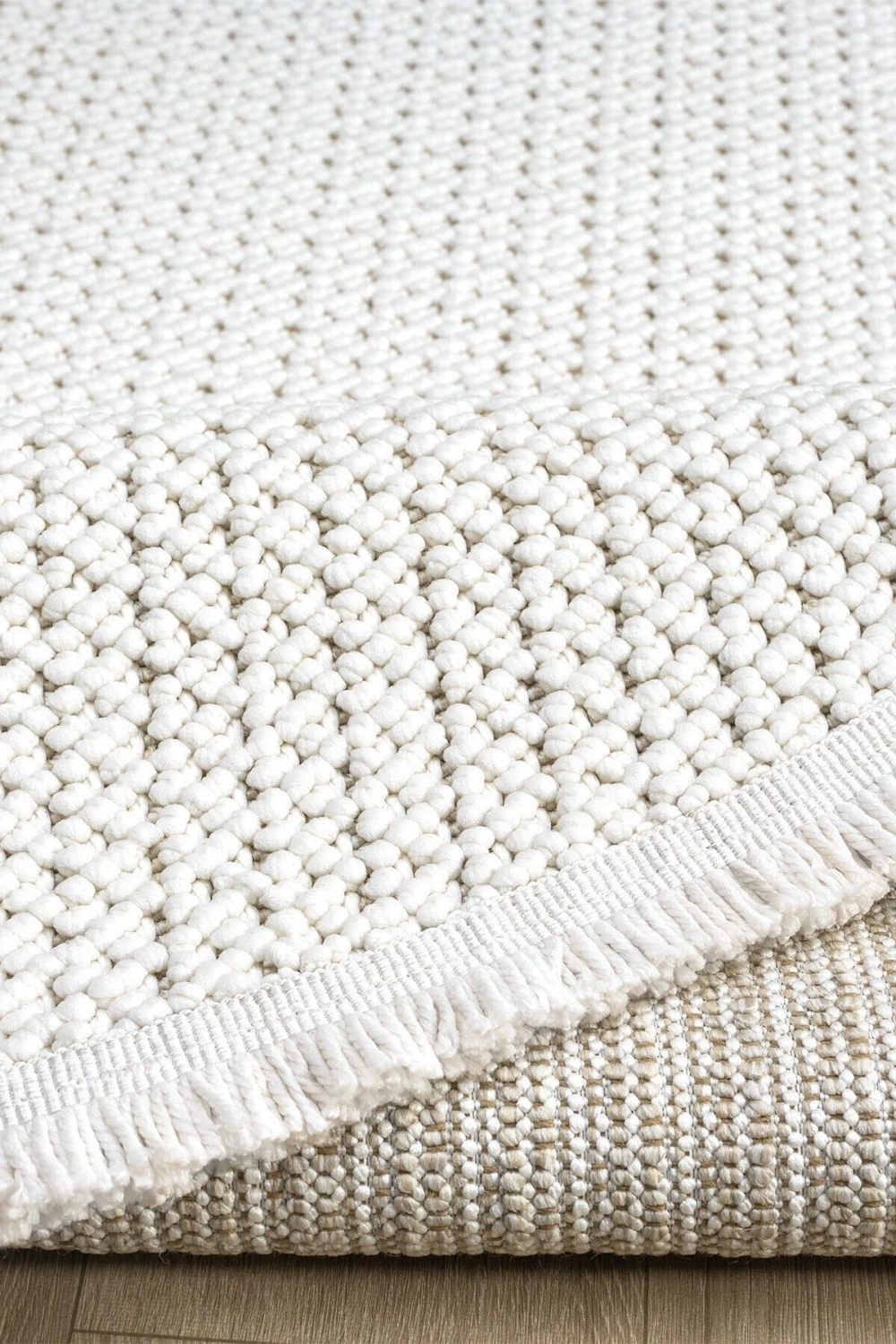 Oval Beyaz Halı Modern Oturma Odası Salon Mutfak Koridor Antre Balkon Çocuk Odası Halısı 007