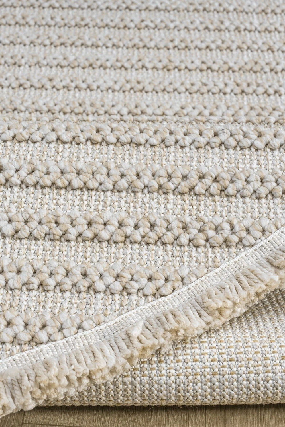 Oval Bej Halı Modern Oturma Odası Salon Mutfak Koridor Antre Balkon Çocuk Odası Halısı 0019