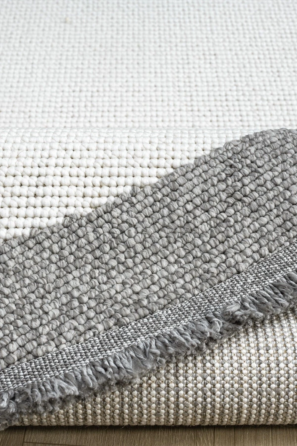 Oval Gri Halı Bordür Modern Oturma Odası Salon Mutfak Koridor Antre Balkon Çocuk Odası Halısı 0020