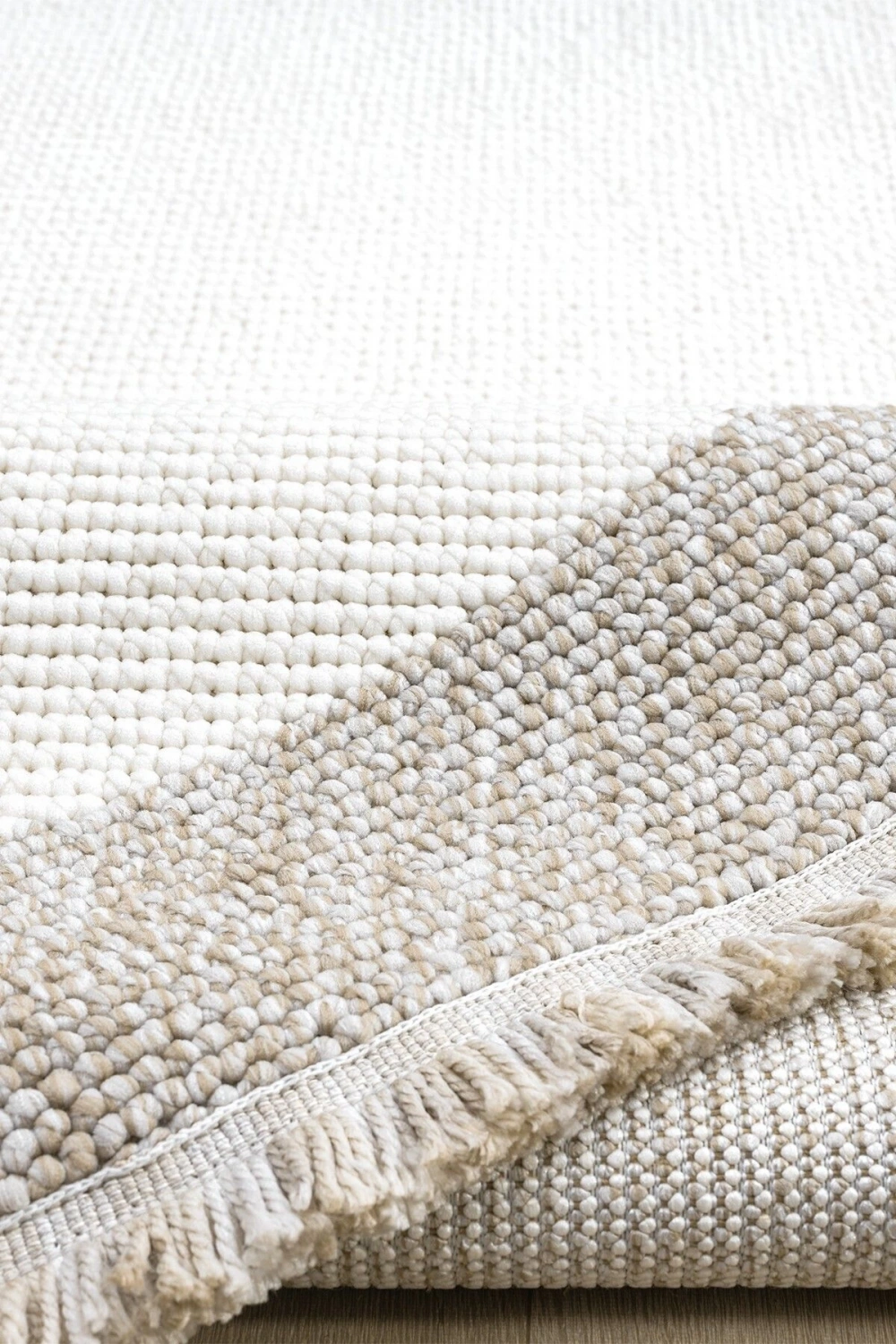 Oval Beyaz Halı Bordür Modern Oturma Odası Salon Mutfak Koridor Antre Balkon Çocuk Odası Halısı 0021