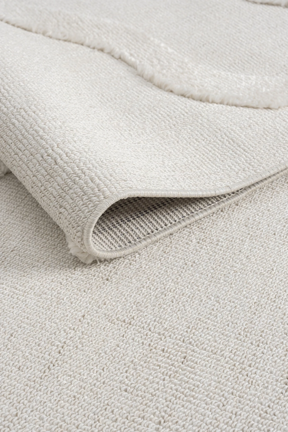 Krem Modern Dokuma Halı Püsküllü Yolluk Antre Oturma Odası Salon Mutfak Çocuk Odası Halısı