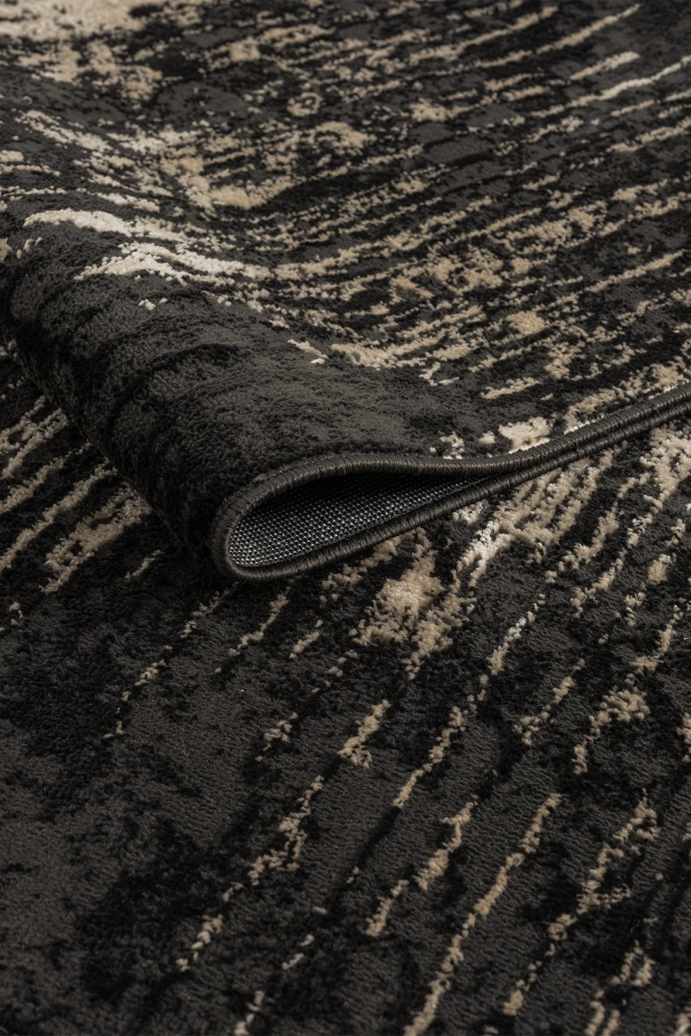 Modern Siyah Dokuma Halı Yolluk Antre Oturma Odası Salon Mutfak Halısı