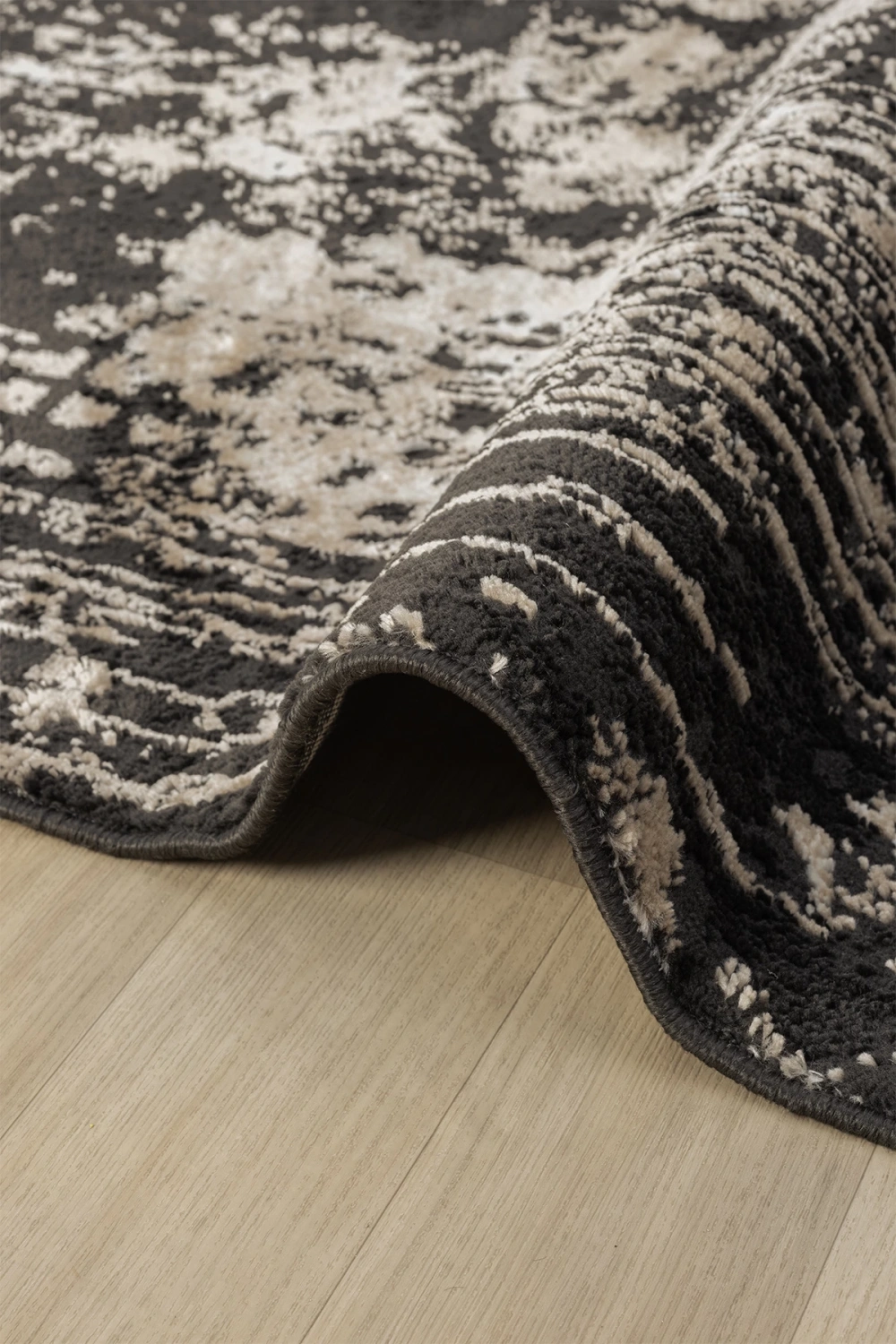 Modern Siyah Dokuma Halı Yolluk Antre Oturma Odası Salon Mutfak Halısı