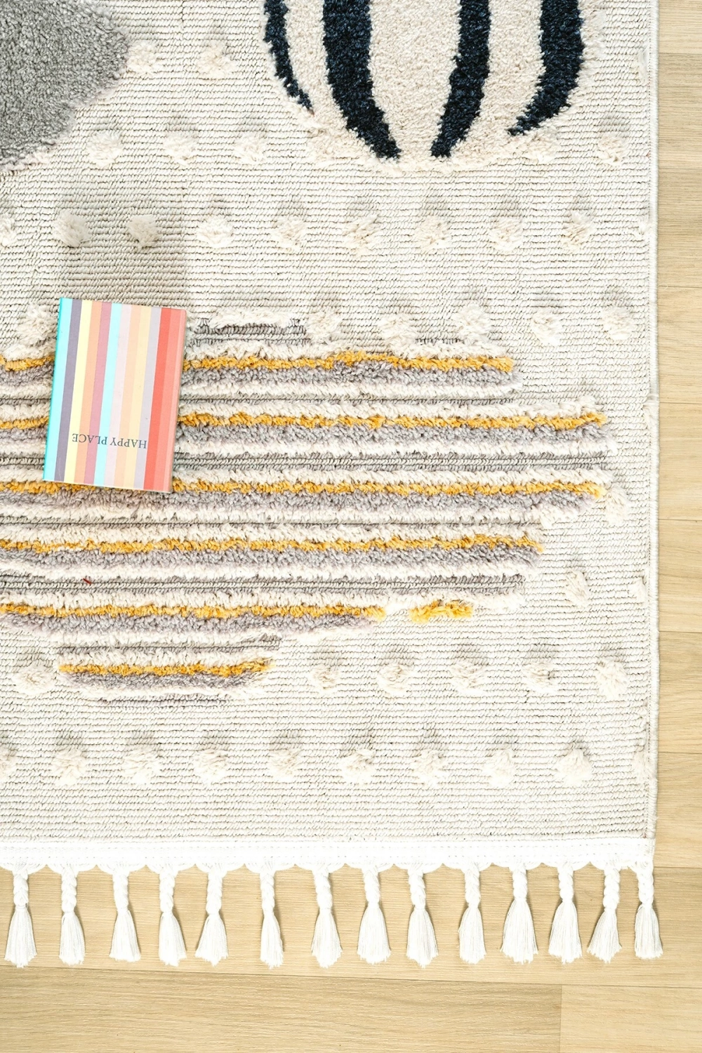 Yumuşak Bukleli Bebek Odası Çocuk Odası Genç Odası Dokuma Halı Turuncu Balonlu Bulutlu Halı 23