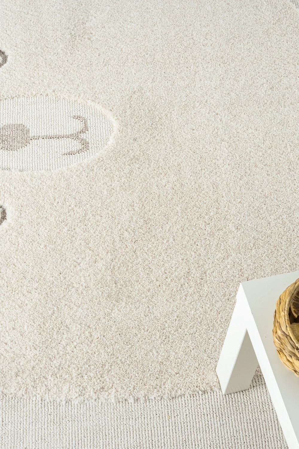 Krem Ayıcıklı Bebek Çocuk Odası Halısı Yumuşak Leke Tutmaz Antialerjik 24