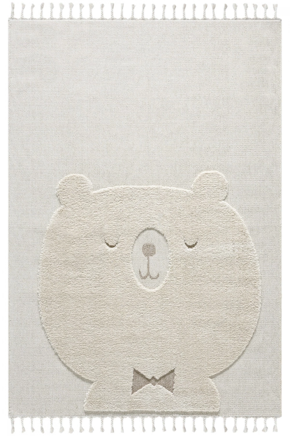 Krem Ayıcıklı Bebek Çocuk Odası Halısı Yumuşak Leke Tutmaz Antialerjik 24